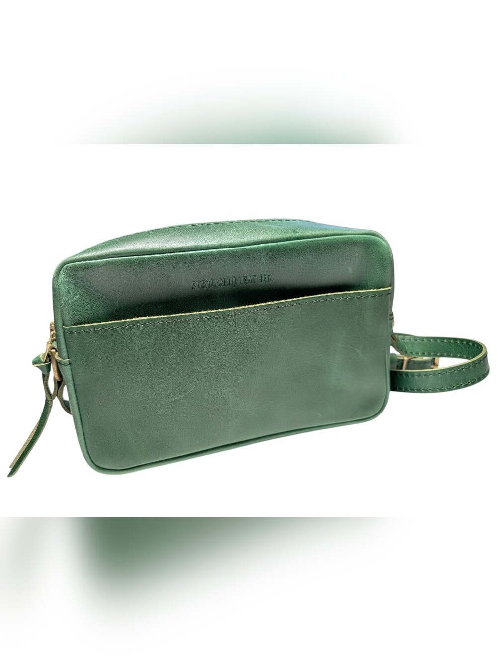 Portland Leather Crossbody Purse Green